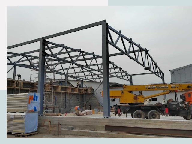 Строительство цехов в Чернушке