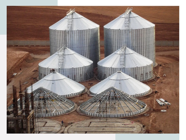 Строительство зерновых силосов в Чернушке