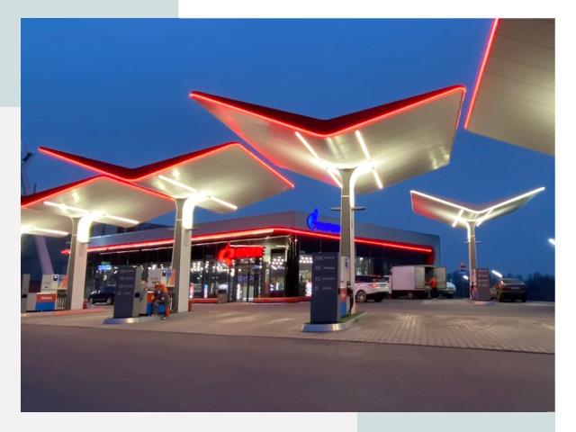 Навесы для АЗС в Чернушке