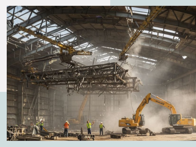 Демонтаж ангаров в Чернушке от 609 руб. за м²