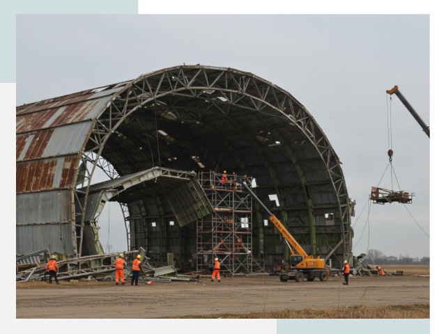 Демонтаж ангаров в Чернушке